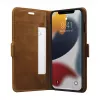 dbramante1928 Copenhagen Slim Capa flip para Apple iPhone 13 Pro Max, pele granulada, castanho claro