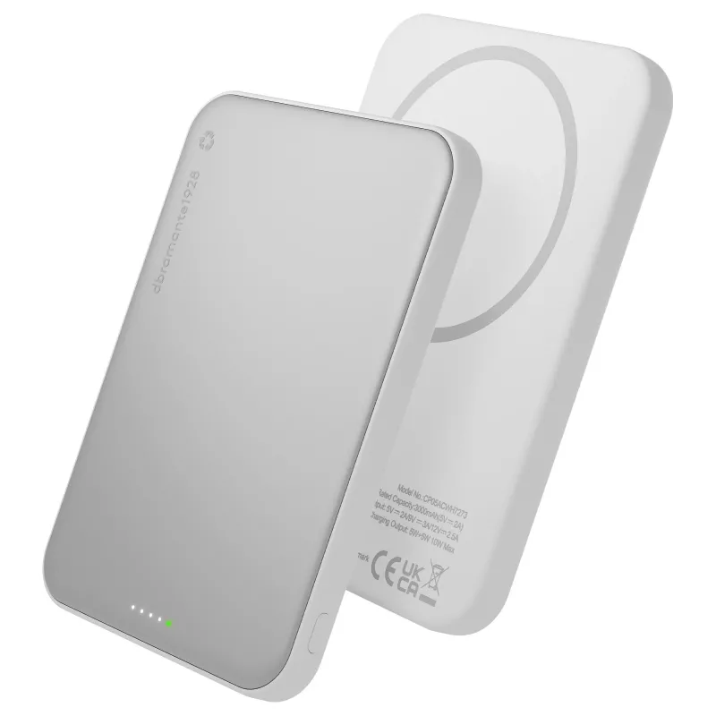 DBRAMANTE 1928 dbramante1928 rechargePowerBank5KWLSlimQi225wWHT Power bank sem fios 5000 mAh branco
