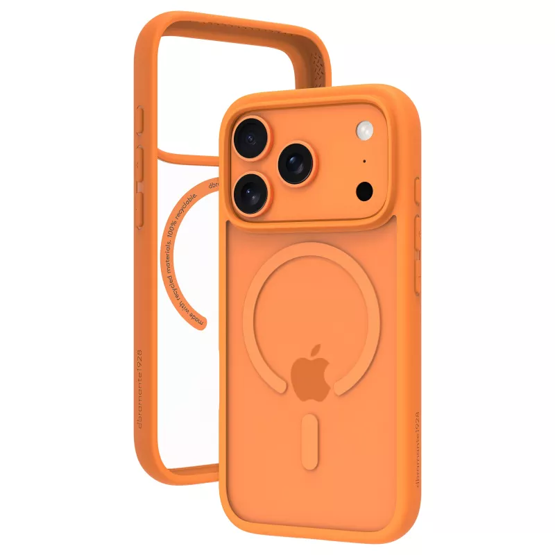 DBRAMANTE 1928 Capa traseira Grenen para telemóvel - compatível com MagSafe - plástico reciclado - laranja - para Apple