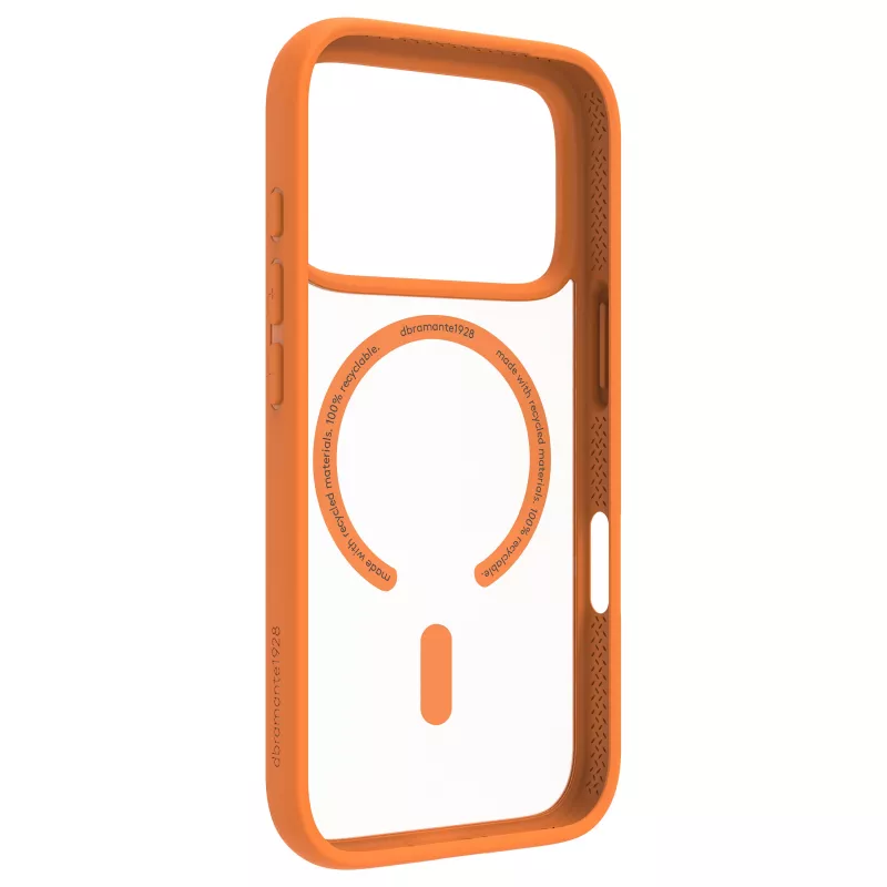 DBRAMANTE 1928 Capa traseira Grenen para telemóvel - compatível com MagSafe - plástico reciclado - laranja - para Apple