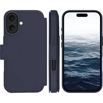 dbramante1928 Lynge capa flip para telemóvel - compatibilidade MagSafe - Deep Water - para Apple iPhone 17