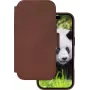 dbramante1928 Lynge capa flip para telemóvel - compatível com MagSafe - pele genuína - Dark Tan - para Apple iPhone 17