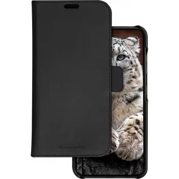 Capa com carteira DBRAMANTE1928 Lynge para Samsung Galaxy A55 5G - pele plena flor, preto LY55GTBL6143