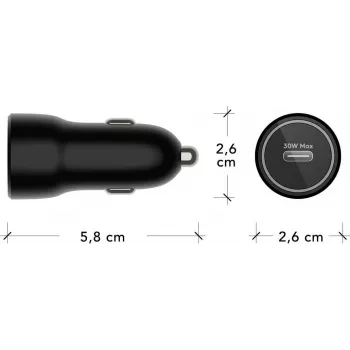 dbramante1928 Re-Charge 30W USB-C PD Carregador de automóvel - Preto CC3000BL7081
