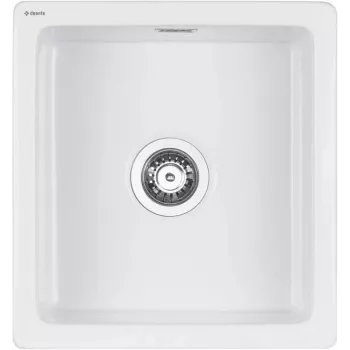 Lava-loiça DEANTE 1 cuba em cerâmica branco 450mm montagem superior