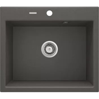 Lava-loiça de cozinha DEANTE em compósito de granito 1 cuba com escorredor, grafite, encastrar, armário inferior 450 mm