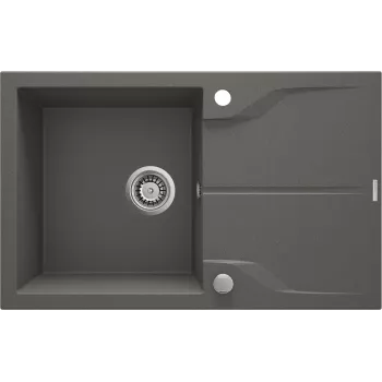 Lava-louças de cozinha compósito de granito DEANTE 1 cuba com escorredor integrado - preto (Nero) 780x435mm