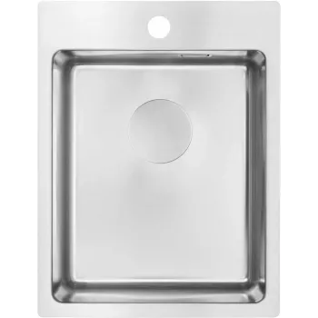 Lava-loiça DEANTE 1 cuba em aço Onyx Black compósito de granito para embutir 530x500mm