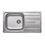 DEANTE Lava-loiça de aço 1 cuba com escorredor - acabamento acetinado, 780x435 mm, encastrar