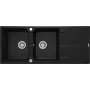DEANTE Lava-loiça de granito 2 cubas com escorredor - Onyx Black