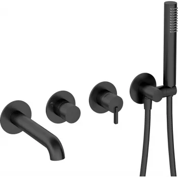 Misturadora de banheira encastrada 4 furos DEANTE preto mate Arnika Nero