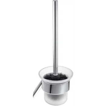 DEANTE ADI 0711 Conjunto de escova de sanita de parede, aço inoxidável, Prateado, Série Leman