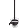 DEANTE ADI N711 Conjunto de Escova para Sanita com Suporte em Aço Inoxidável, Prateado, Mate