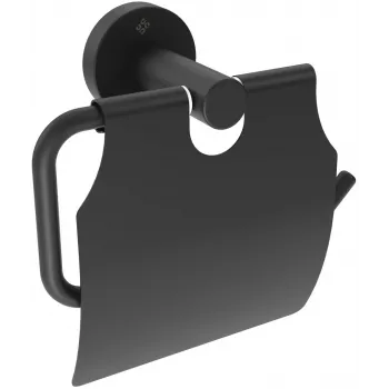 Suporte de papel higiénico de parede DEANTE ADJ_N221 - preto mate, aço com pintura em pó