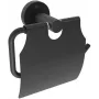 Suporte de papel higiénico de parede DEANTE ADJ_N221 - preto mate, aço com pintura em pó