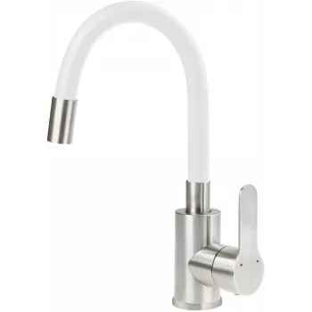 DEANTE Arnika BLU_W240 Misturadora monocomando de lavatório com bica curva, Cromado