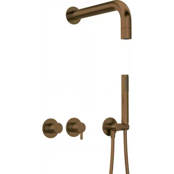 Conjunto de duche encastrado DEANTE Arnika com chuveiro de teto - misturadora horizontal, cromado, 2 funções