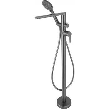 Misturadora de pé para banheira DEANTE Arnika com conjunto de chuveiro, cromada, monocomando, montagem de pé