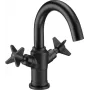 Misturadora monocomando de lavatório DEANTE Arnika Nero preto mate 1 orifício de encastrar cartucho cerâmico 25 mm Eco-flow