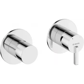 DEANTE Arnika misturadora de duche com inversor – horizontal, preto mate, de parede, monocomando, latão, cartucho cerâmico 35 mm, distância entre ligações 150 mm