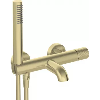 Misturadora de banheira DEANTE com conjunto de duche – monocomando de parede, cromado, latão, cartucho cerâmico, mangueira de aço inoxidável 150 cm