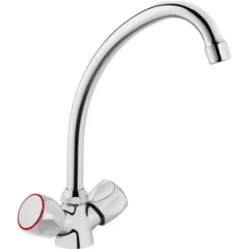 DEANTE BON 060D Torneira de cozinha de pé cromada monocomando com bica giratória em latão