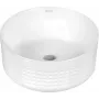 DEANTE Lavatório de sobrepor em cerâmica assimétrico branco 45mm escoamento