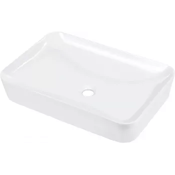 DEANTE lavatório de bancada em cerâmica 60x40 cm branco brilhante