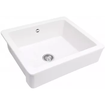 Lava-loiça cerâmico farmhouse DEANTE 1 cuba branco 595x470x220 mm
