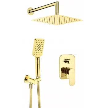 Conjunto de duche encastrado DEANTE Arnika cromado 250mm cabeça de duche redonda