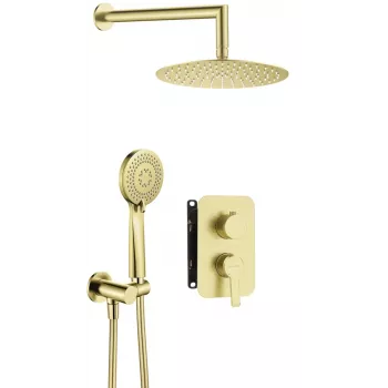 Conjunto de duche encastrado com misturadora DEANTE BOX - Cromado, cabeça de duche redonda 250mm