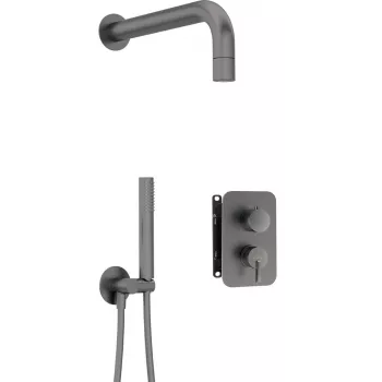 Conjunto de duche encastrado DEANTE com misturadora BOX - com chuveiro de mão, cromado