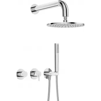 Conjunto de duche encastrado DEANTE com chuveiro de teto - misturadora horizontal, cromado