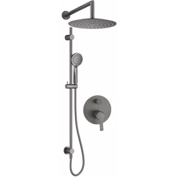 Conjunto de chuveiro encastrado DEANTE com calha - chuveiro de teto - preto mate