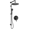 Conjunto de duche encastrado com calha DEANTE - chuveiro de teto - Preto Mate