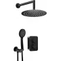 Conjunto de duche encastrado DEANTE com BOX termostático, preto mate, 2 saídas, chuveiro de teto 250 mm