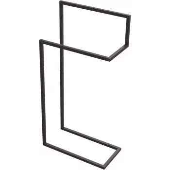 DEANTE Double Floor Hanger - cabide de roupa ajustável com prateleira para sapatos, preto/prateado