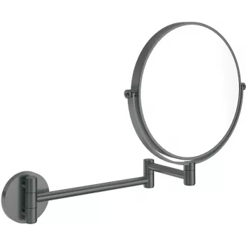 Espelho de maquilhagem de dupla face DEANTE com braço ajustável - Montagem na parede, iluminação LED, ampliação 1x/3x, Cromado