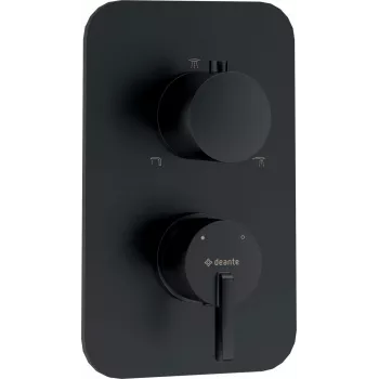 Deante Silia BXY_NQSM elemento exterior para misturadora encastrada BOX, Nero (preto)