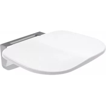 DEANTE Assento de parede dobrável - branco, capacidade 150 kg, plástico ABS e alumínio