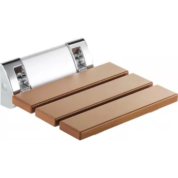 Banco de parede rebatível DEANTE - branco/prateado, capacidade de carga 130 kg