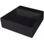 DEANTE Lava-loiça de bancada única em compósito de granito com furo para torneira - tampa, preto, 45 cm largura mínima do armário