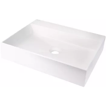 Lavatório de bancada de granito DEANTE com furo de torneira - 500x400 mm cinzento antracite