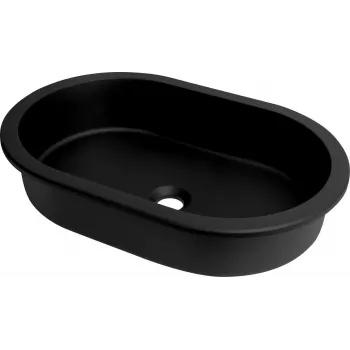 Lavatório DEANTE de granito para encastrar/sob bancada Titanium Black 460x410 mm