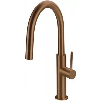 Torneira de cozinha DEANTE Hiacynt cromada extensível orientável misturadora monocomando latão