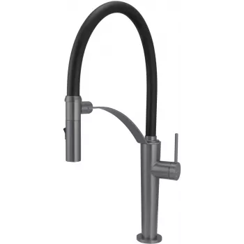 DEANTE Torneira de cozinha com bica flexível - 2 tipos de jato, preto mate