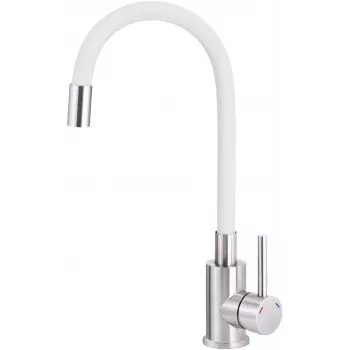 Misturadora de cozinha DEANTE com bica flexível, preto mate, monocomando, série Arnika