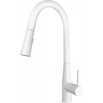 DEANTE Torneira de cozinha com bica extensível, cromada, monocomando, rotação 360°