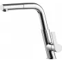 Torneira de cozinha com bica extensível, Cromado, misturadora monocomando, Latão, instalação de 1 furo, rotação 360°, 7 anos de garantia