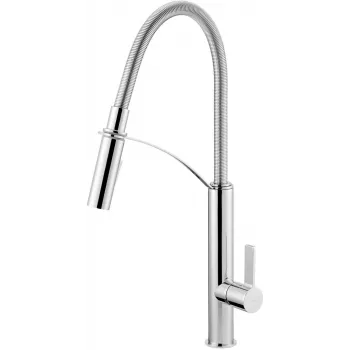 DEANTE Torneira de cozinha com bica extensível Hiacynt cromada